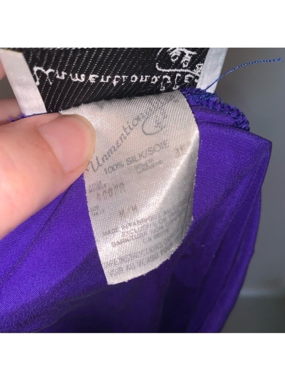 Vintage Purple Chemise 100% Silk - Picture 2 of 9